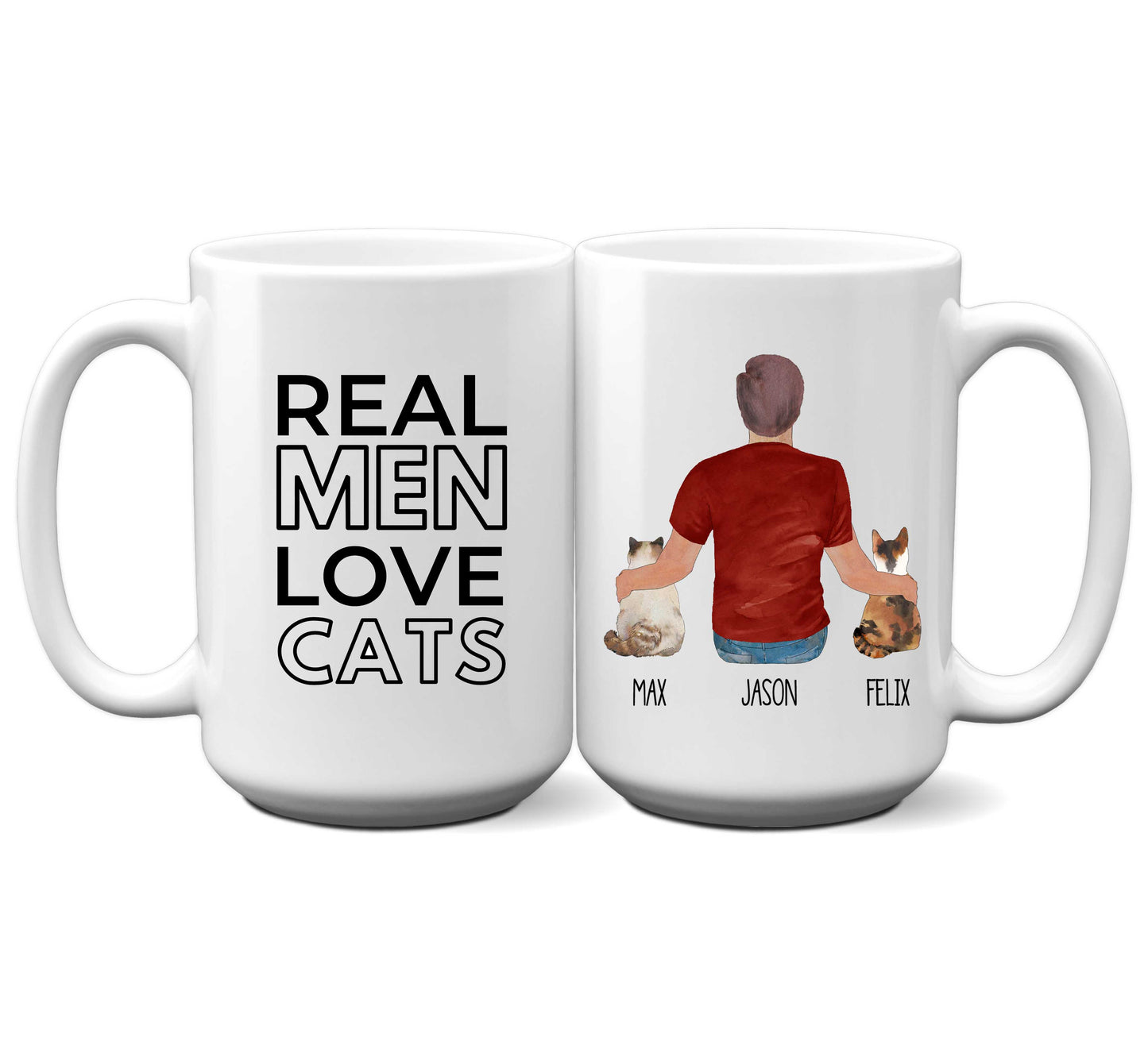 Real Men Love Cats Personalized Mug