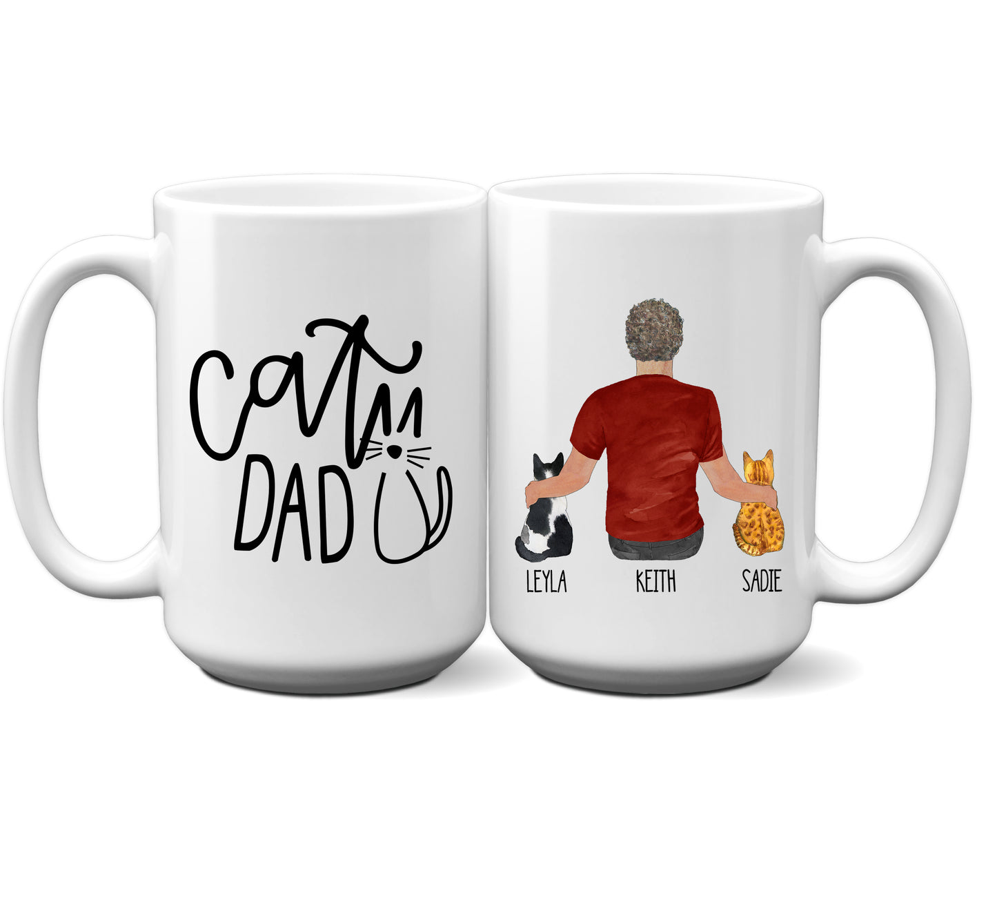 S1322 Custom Cat Dad Mug Personalized