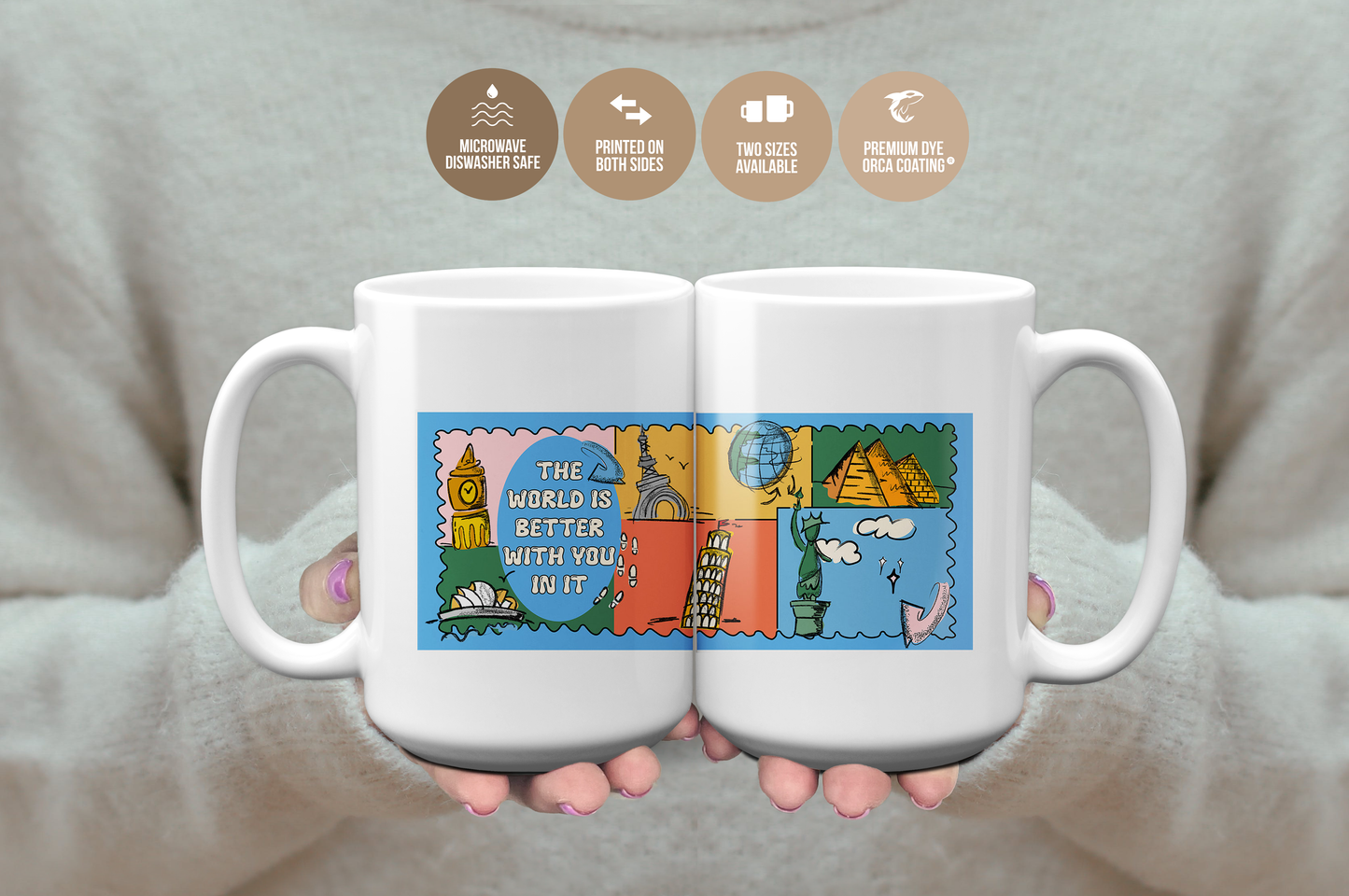 The World Is Better With You In It Heartfelt Mug