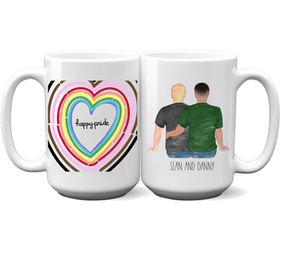 S416 Happy Pride Boy Couple Personalized Mug