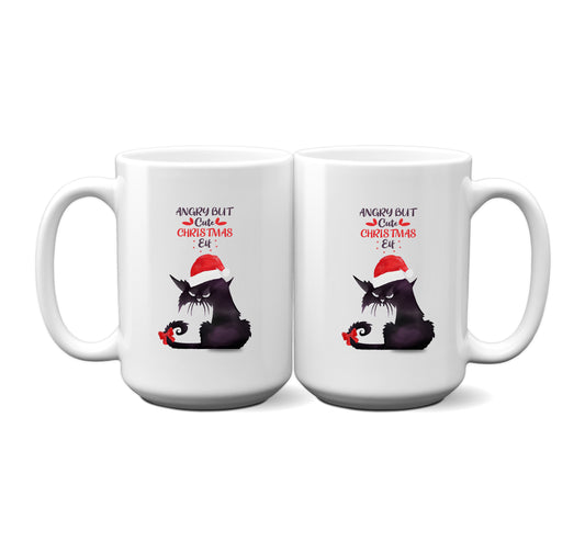 Funny "Angry But Cute Christmas Elf" Mug