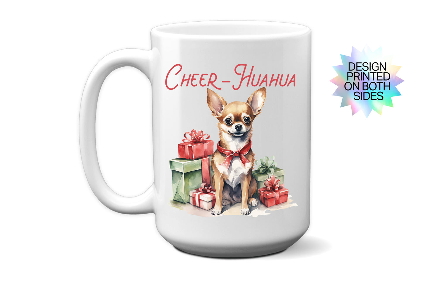 Festive "Cheer-Huahua" Mug