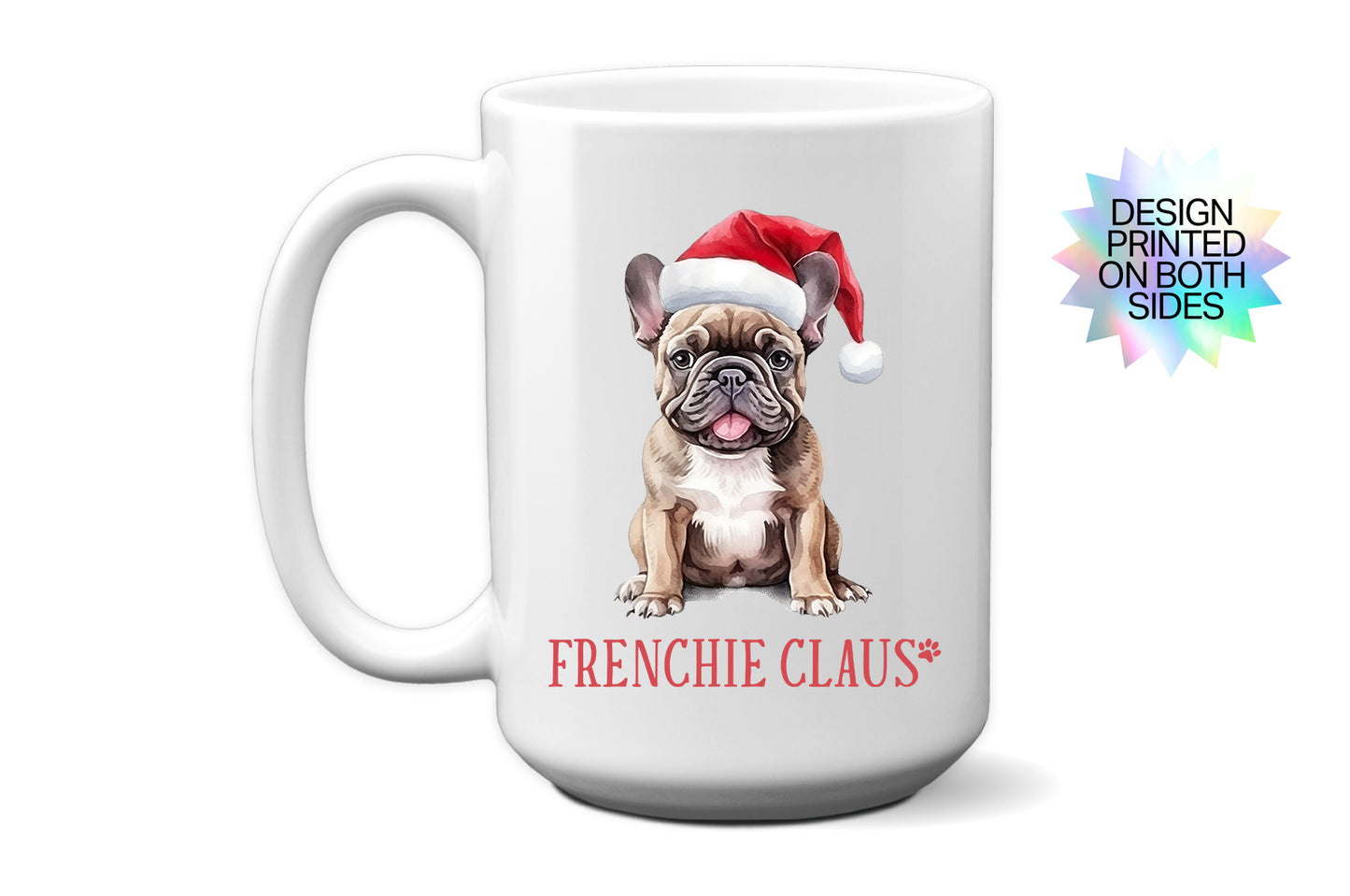 Festive "Frenchie Claus" Mug