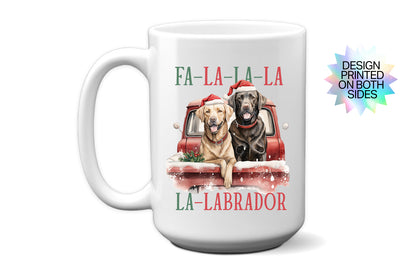 Festive "Fa-la-la-la Labrador" Holiday Mug