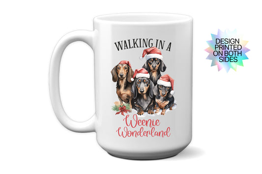 Festive "Walking in a Weenie Wonderland" Mug