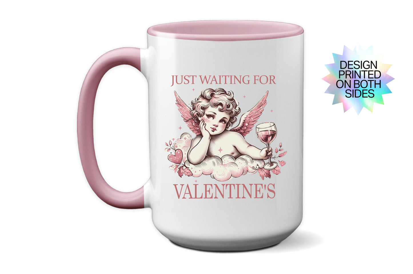 Cute "Just Waiting for Valentine’s" Mug