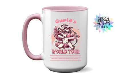 Unique "Cupid’s World Tour" Valentines Mug