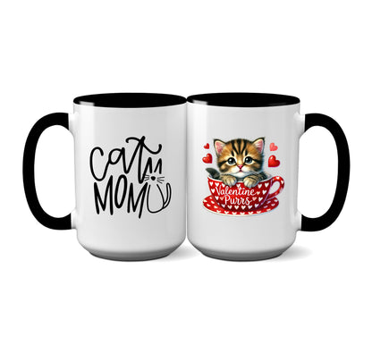 Adorable "Cat Mom" Mug with Tabby Kitten