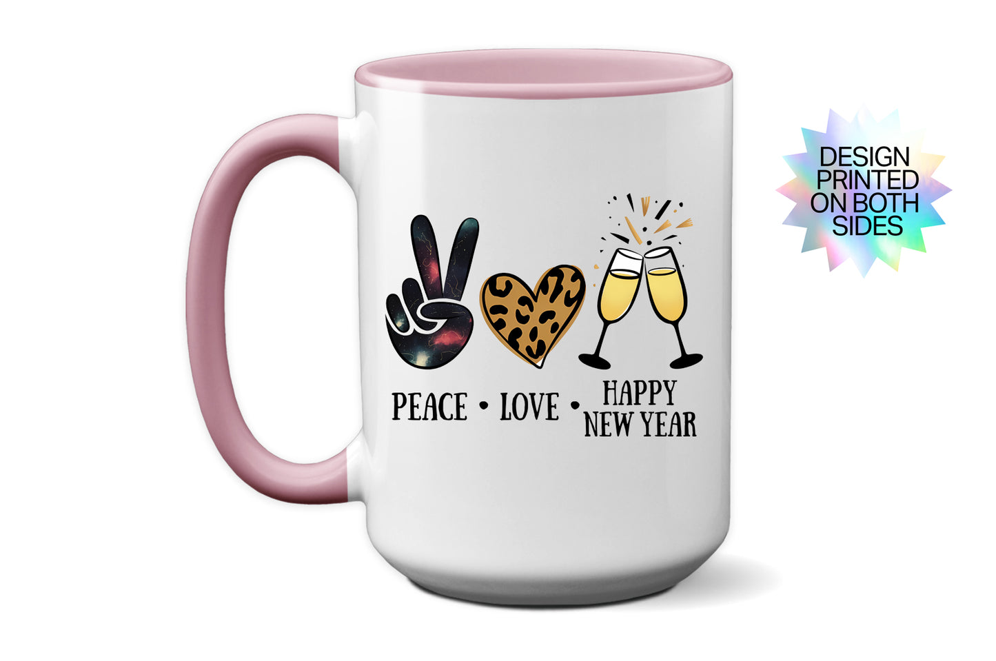 2025 "Peace, Love, Happy New Year" Mug