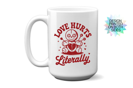 Fun "Love Hurts (Literally)" Voodoo Doll Valentine’s Day Mug