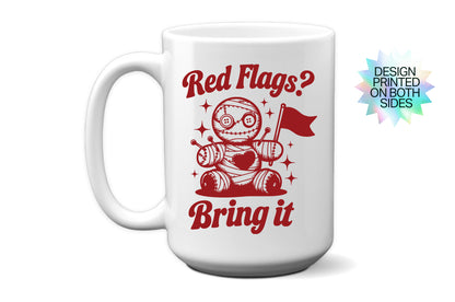 Fun "Red Flags? Bring It!" Voodoo Doll Valentine’s Day Mug