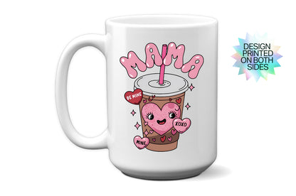 Fun "Mama’s Iced Coffee Love" Valentine’s Day Mug