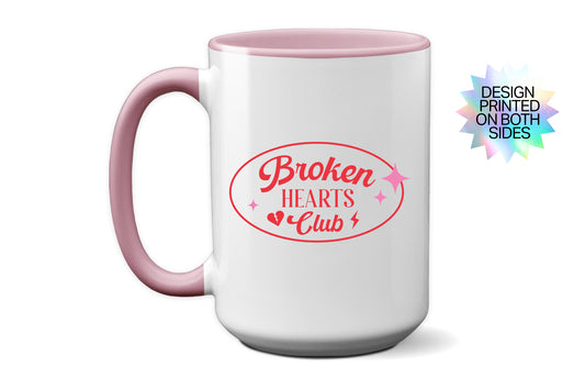 Fun "Broken Hearts Club" - Valentine’s Day Mug