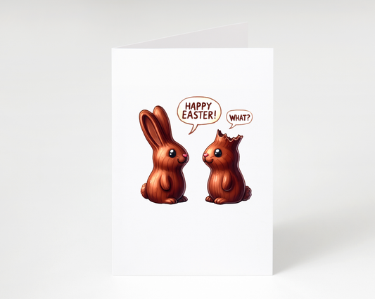 Funny "Chocolate Bunny" Easter Card