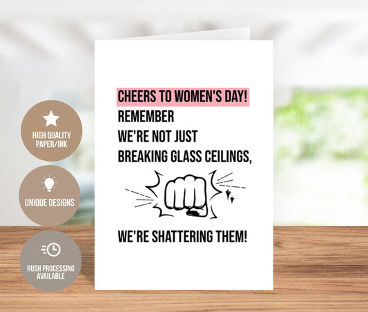 Cheers To Women's Day Greeting Card