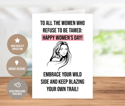 Celebrating Fearless Trailblazers! Women's Day Card