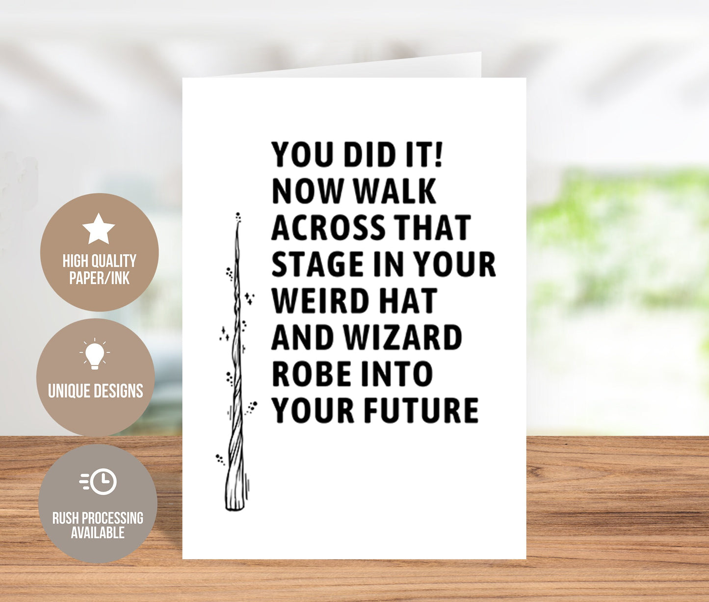 You Did It! Humorous Graduation Card