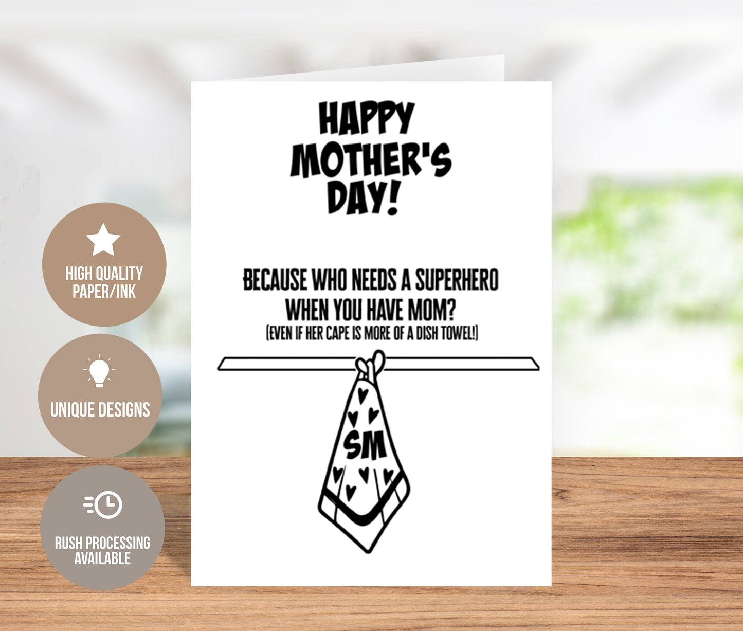 Mom: The Real Superhero! Mother's Day Card