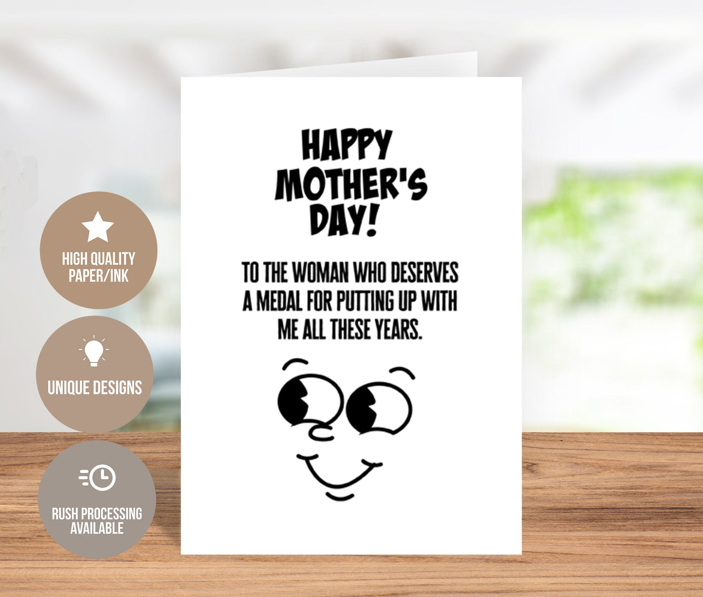 To The Womans Who Deserves a Medal Mother's Day Card