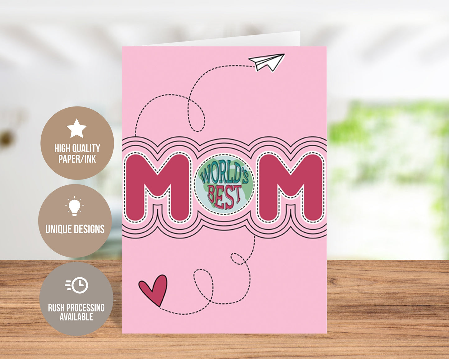 World's Best Mom, Appreciation Card for Mother's Day