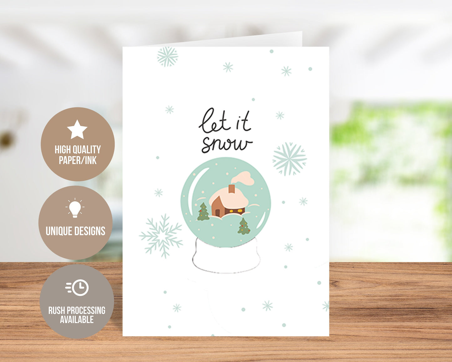 Let It Snow Holiday Greeting Card