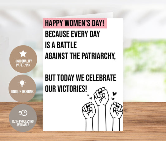 Happy Women's Day! Celebrating Our Victories Card