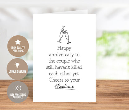 Cheers to Your Resilience Anniversary Card
