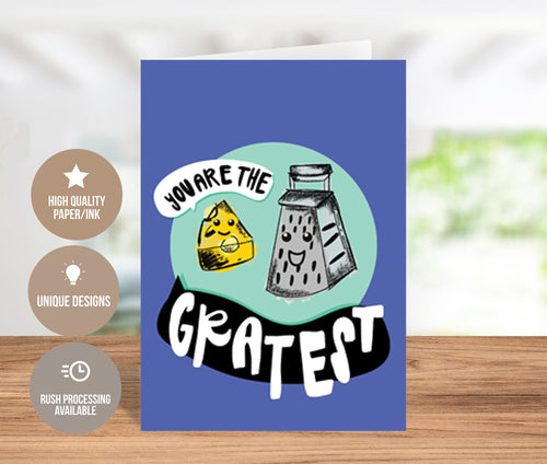 You Are The Gratest, Cheesy Appreciation Greeting Card