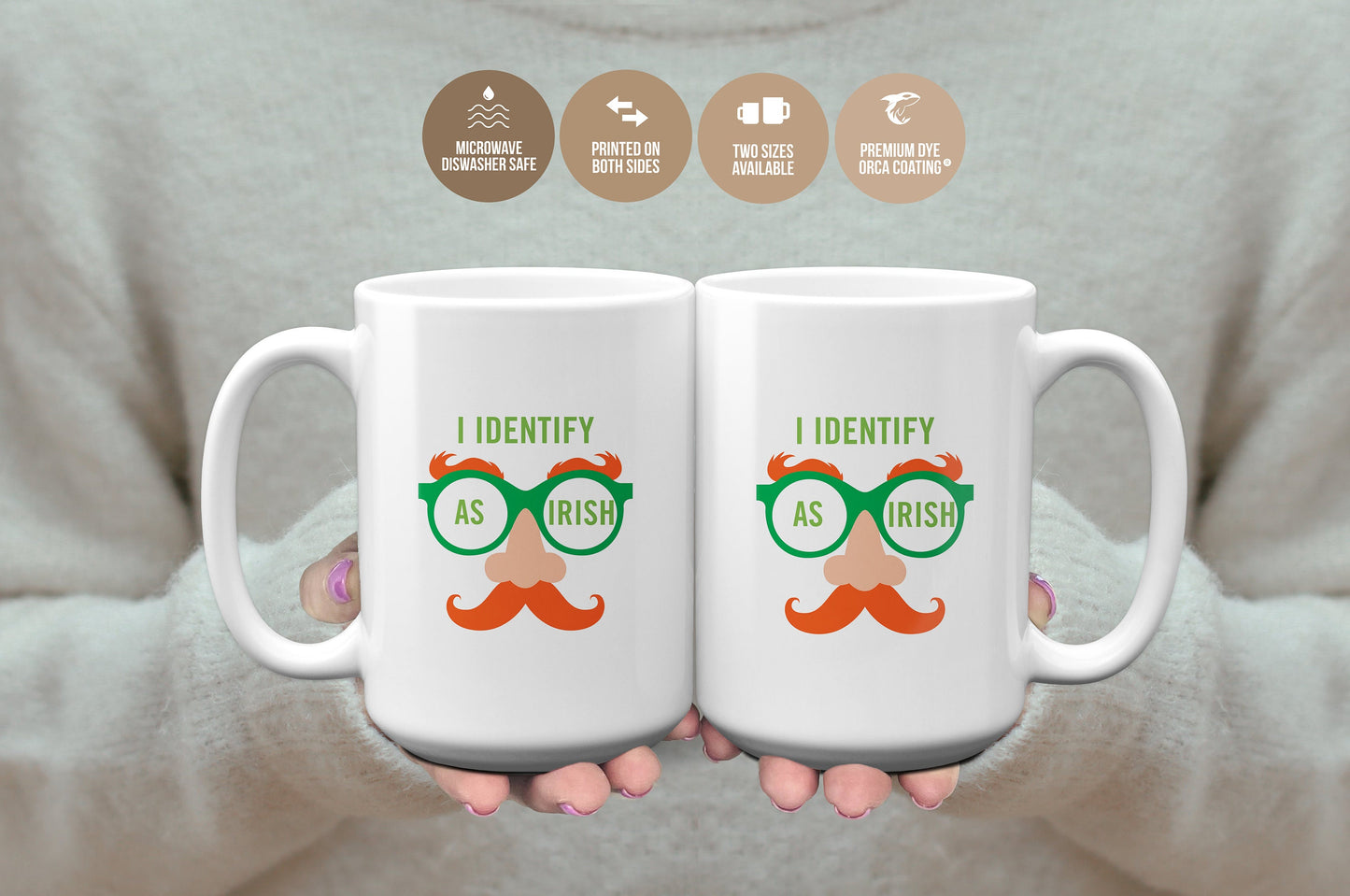 I Identify As Irish Funny Mug