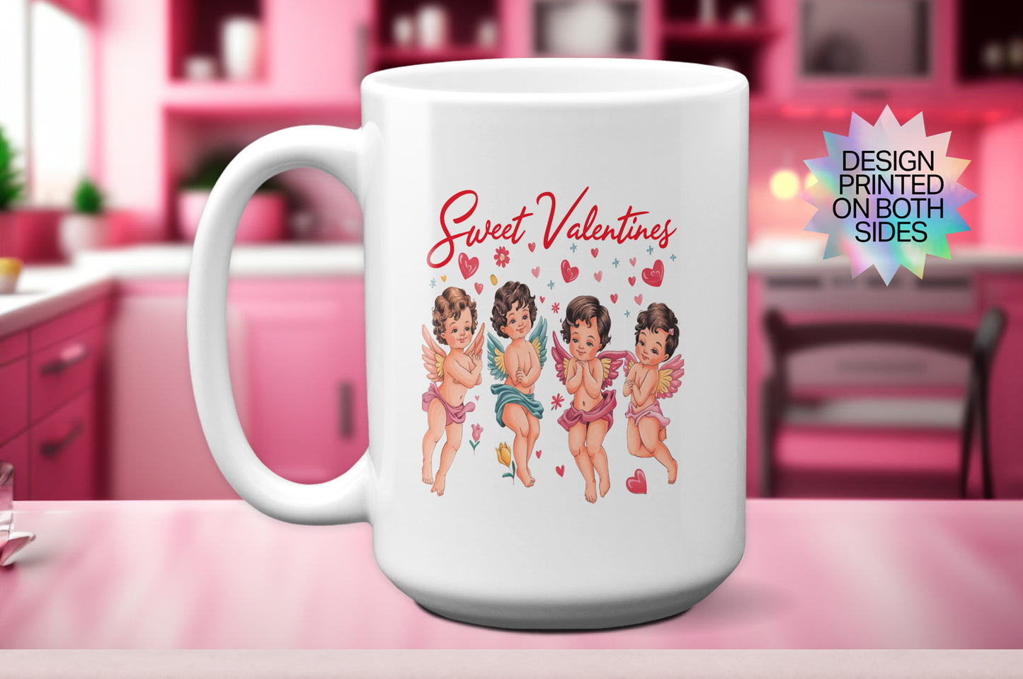 Cute "Sweet Valentines" Cupids Mug