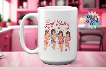 Cute "Sweet Valentines" Cupids Mug