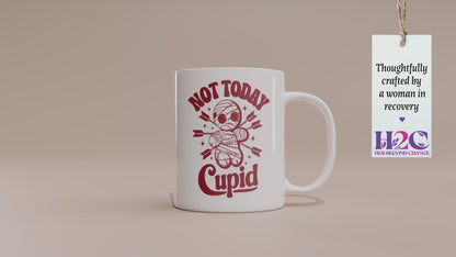 Fun "Not Today, Cupid" - Voodoo Doll Valentine’s Day Mug